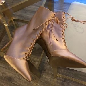 Quipid champagne colour boots, size 10